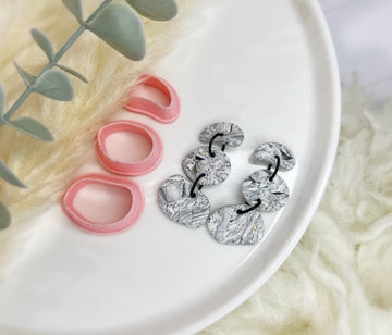 Distorted circle  Set I Shaped Polymer Clay  Cutter | Fondant Cutter | Cookie Cutter